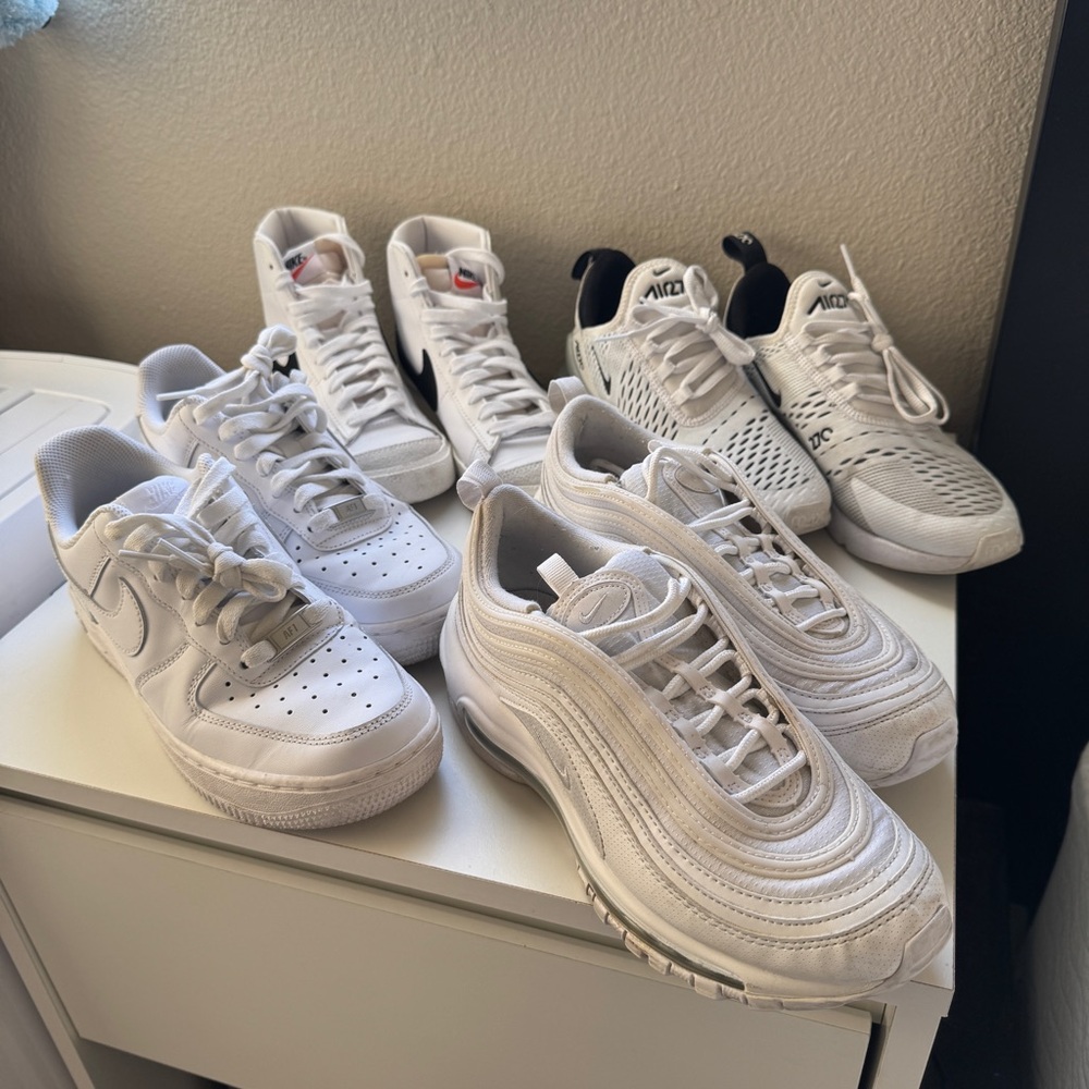 4 pairs of Nike sneakers, all size 6.5 women’s.